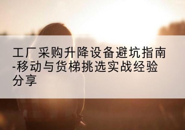 无极移动式升降机怎么选-工厂采购升降设备避坑指南-移动与货梯挑选实战经验分享